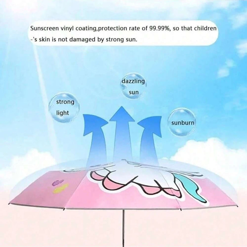 Cute Pink Unicorn Umbrella