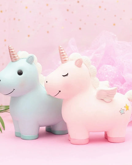Pink Winged Unicorn Piggy Bank