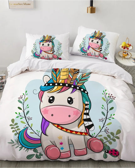Boho Tribal Unicorn Bedding