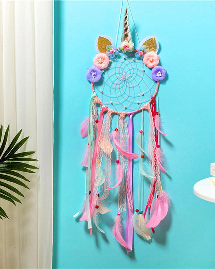 Pink Unicorn Dreamcatcher Decor