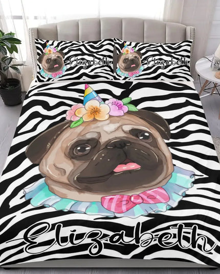 Heart Wings Stripe Unicorn Bedding