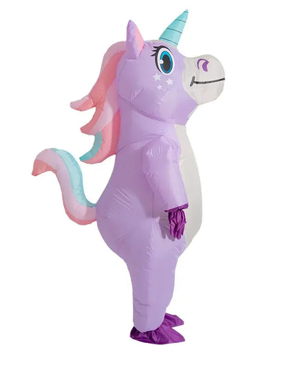 Purple Inflatable Costume Unicorn Adult