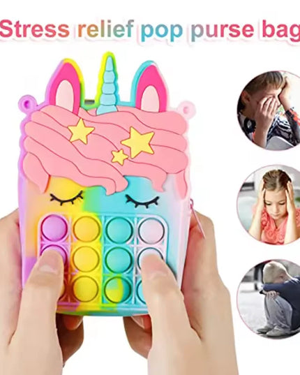 Rainbow Unicorn Pop Purse