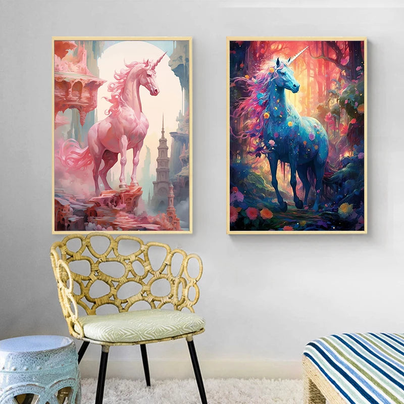 Unicorn Wall Art Poster for Girls