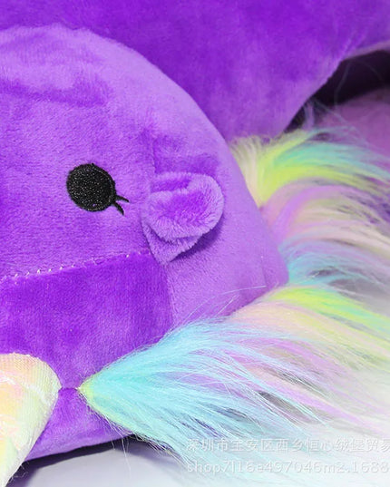 Chunky Purple Unicorn Slippers