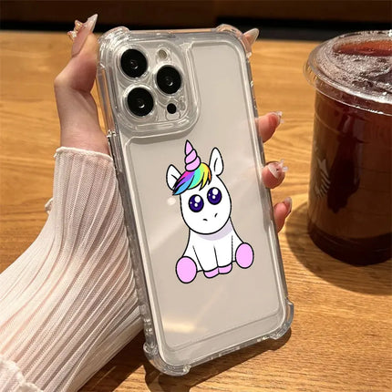 Cute Baby Unicorn Clear iPhone Case