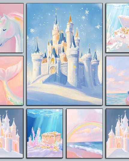 Fairytale Unicorn Castle Wall Art