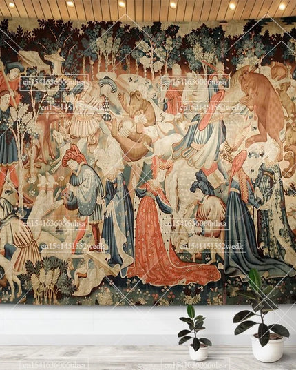 Boho Unicorn Tapestry Hanging