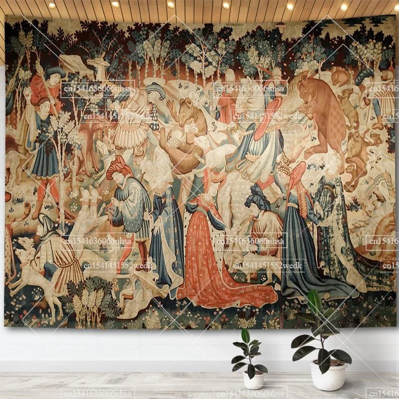 Boho Unicorn Tapestry Hanging