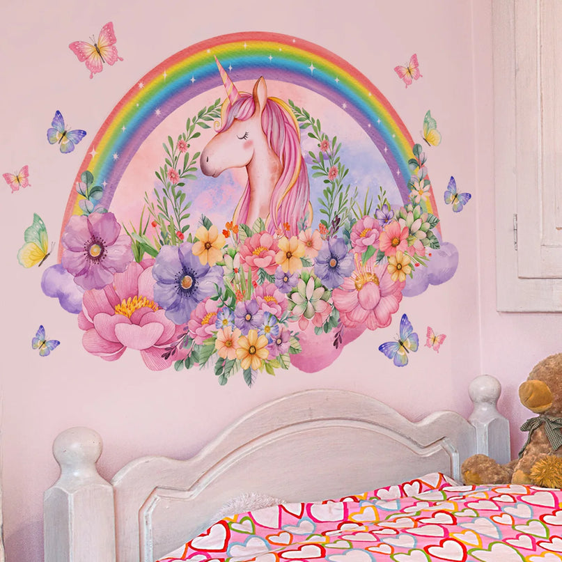 Large Unicorn Wall Sticker for Girls