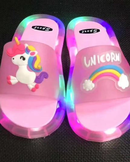 Rainbow LED Unicorn Slippers