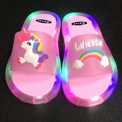 Rainbow LED Unicorn Slippers