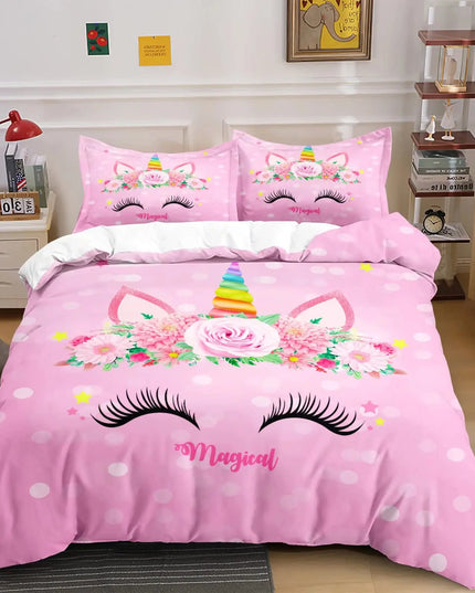 Magical Dotted Unicorn Bedding