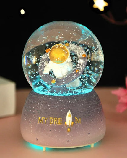 Rainbow Snow Globe Music Box