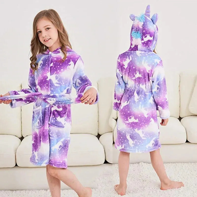 Rainbow Tie Dye Unicorn Robe