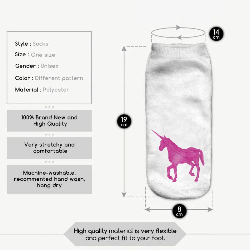 Crazy Dark Unicorn Socks