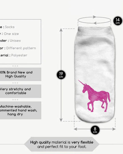 Lightning Bolt Unicorn Socks