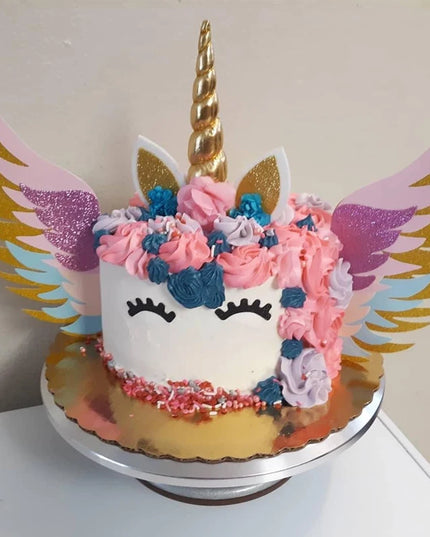 Glitter Wings Unicorn Cake Topper