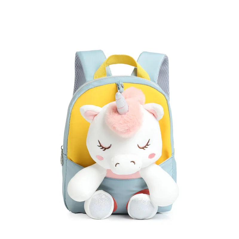 Blue Unicorn Stuffed Toddler Backpack