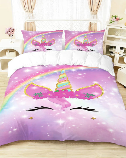 Sparkly Purple Unicorn Bedding