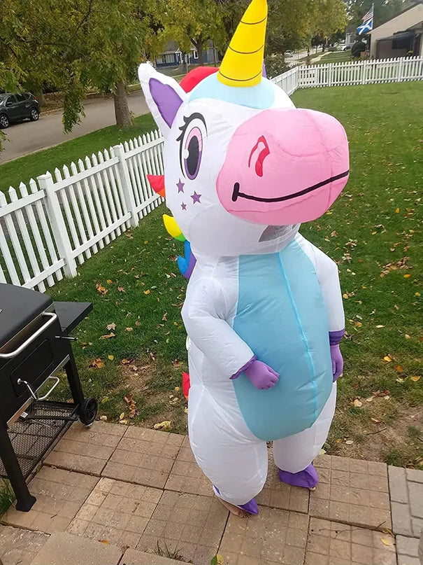 White Unicorn Full-Body Costume