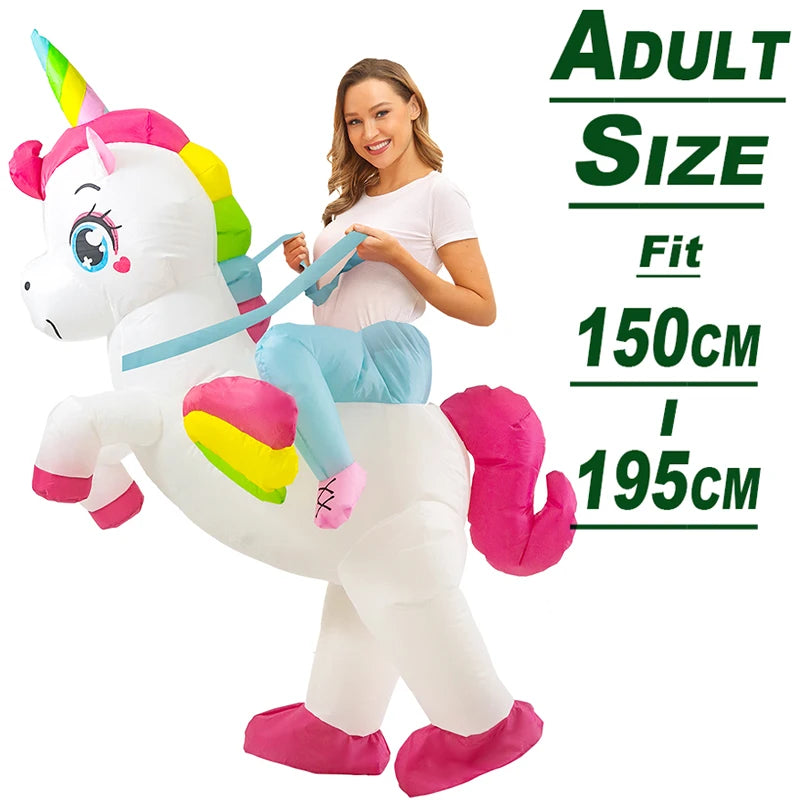 Ride a Rainbow Unicorn Rider Costume