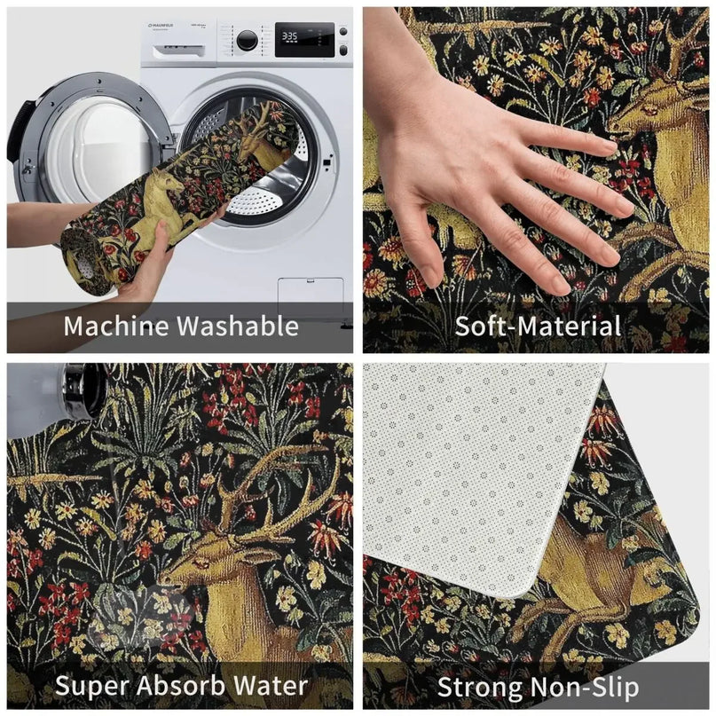 Medieval Unicorn Welcome Rug