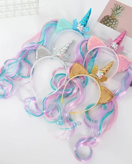 Gold Unicorn Wig Headband