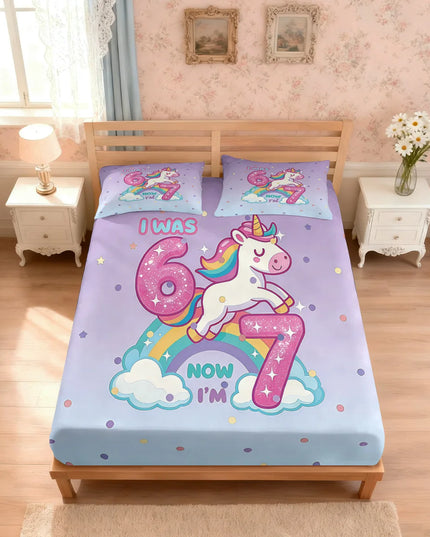Birthday Unicorn Bed Sheet Set