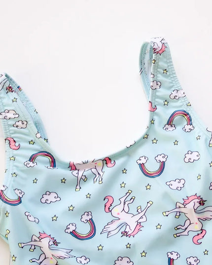 Blue Unicorn Swim Dress Swimsuit