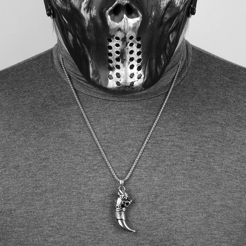 Gothic Unicorn Skull Necklace
