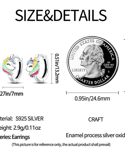 Pastel Rainbow Unicorn Earrings