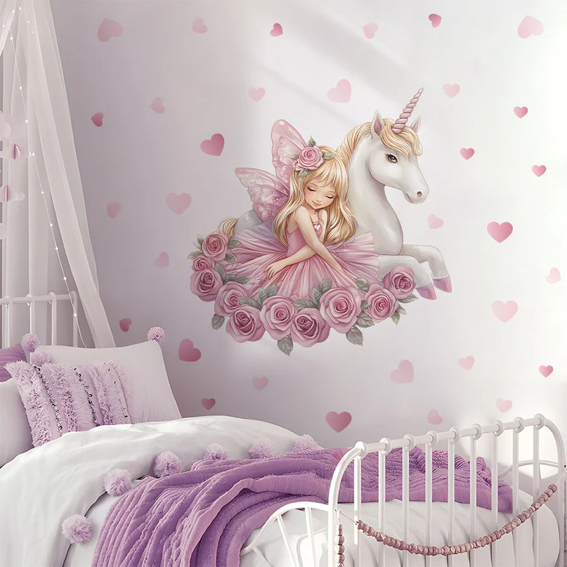 Pink Unicorn Wall Decal Set