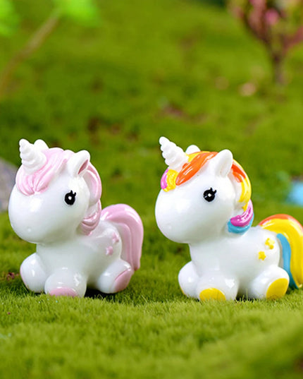 Pink Unicorn Plant Figurine