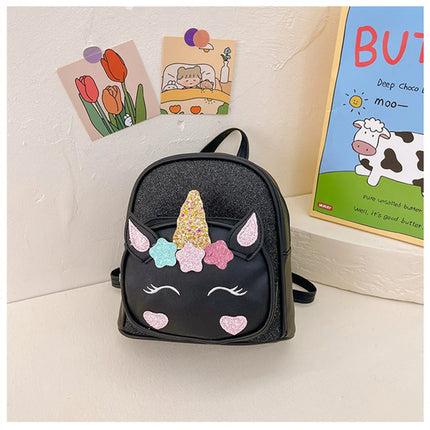 Black Unicorn Backpack with Glitter Horn