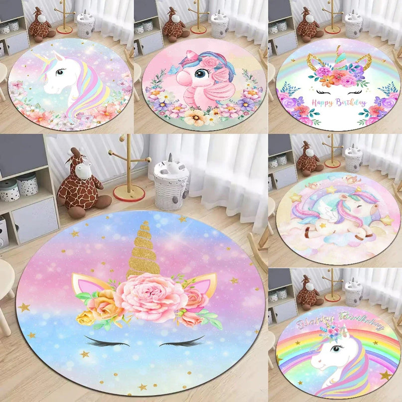 Birthday Unicorn Party Rug