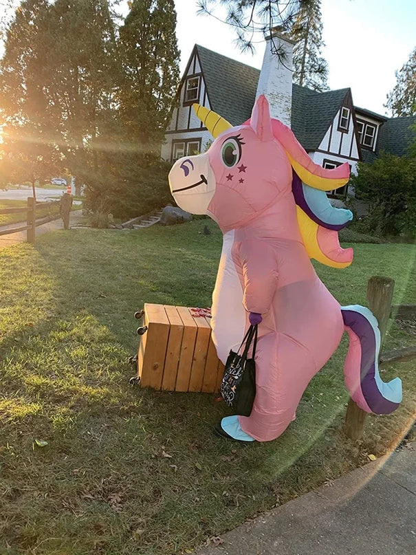 Pink Blow Up Full-Body Costume