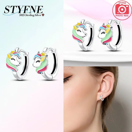 Gentle Unicorn Huggie Earrings