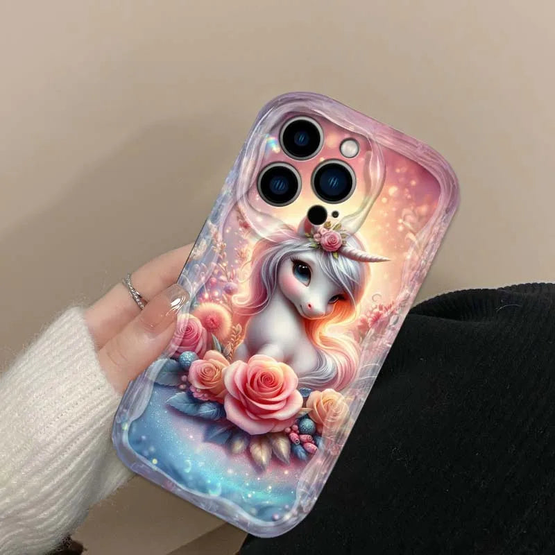 Rose Fantasy Unicorn iPhone Case