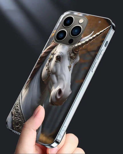 Gold Horn Unicorn Portrait Case