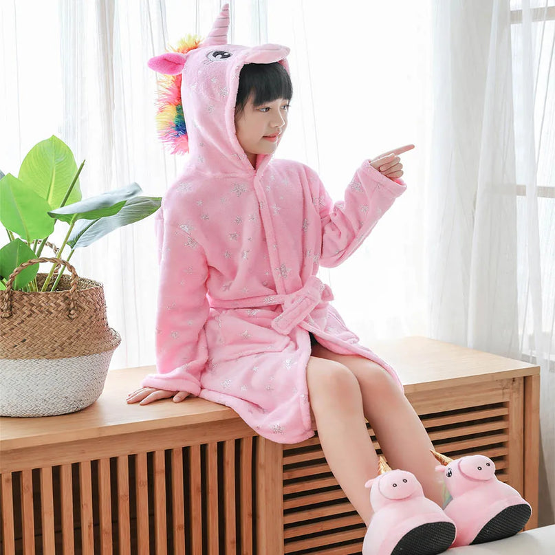 Purple Galaxy Unicorn Robe Towel