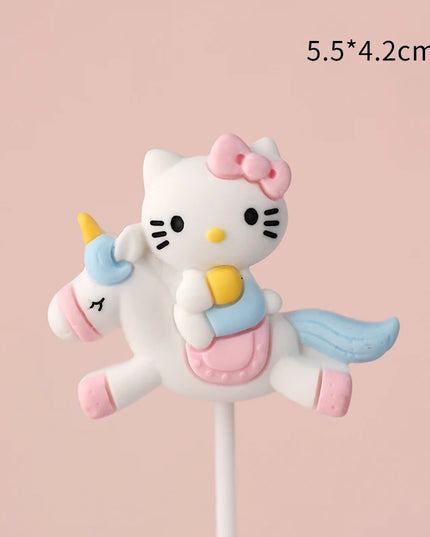 Kawaii Cat Resin Unicorn Cake Topper