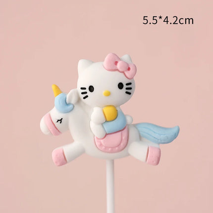 Kawaii Cat Resin Unicorn Cake Topper