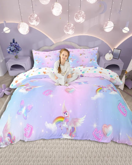 Pastel Pegasus Heart Bedding
