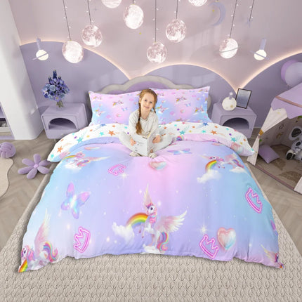 Pastel Pegasus Heart Bedding