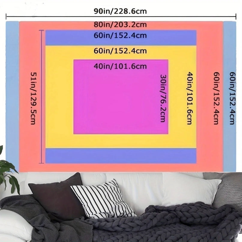 Neon Unicorn Galaxy Tapestry