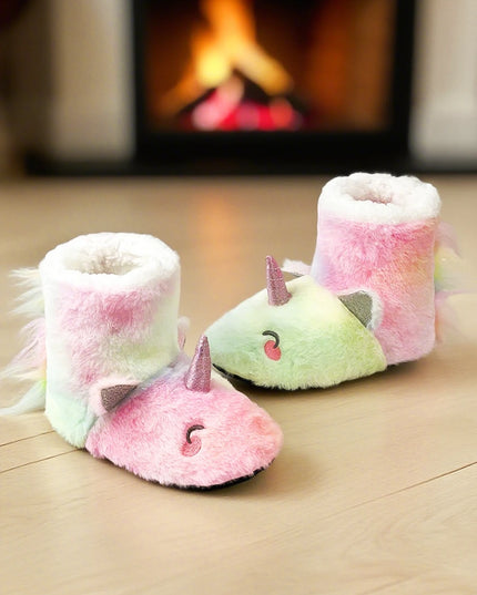 Rainbow Unicorn Bootie Slippers