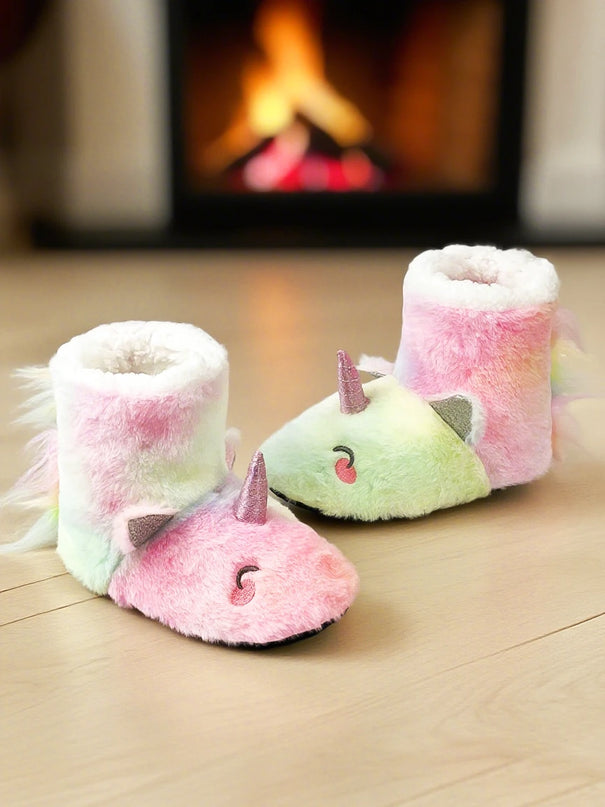Rainbow Unicorn Bootie Slippers