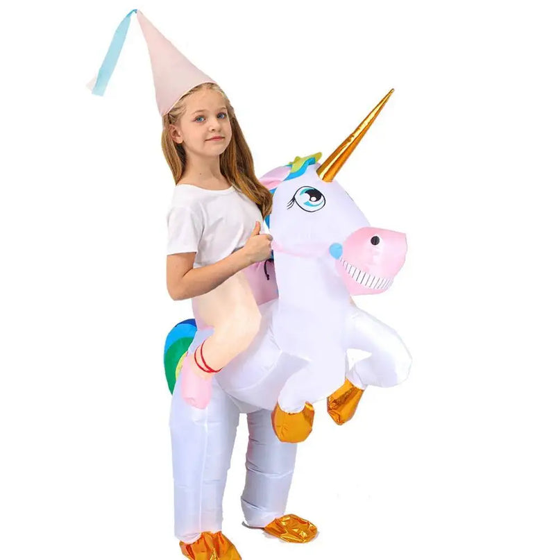 White Unicorn Rider Costume for Girls