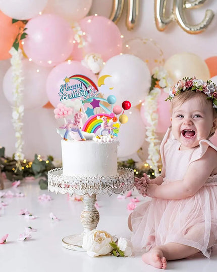 Pastel Unicorn Cake Topper Set 17pcs